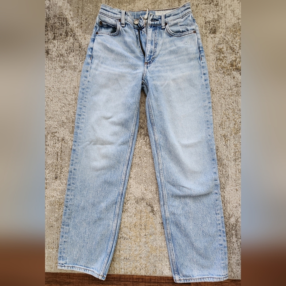 Rag & Bone Light Blue Straight Mid Rise Jeans